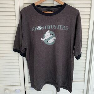Vintage 2004 Ghostbusters T-Shirt Men XL Gray Black Ringer Thunder Creek Tag Y2K